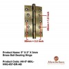 5" x 3" x 3mm Brass Ball Bearing Hinge